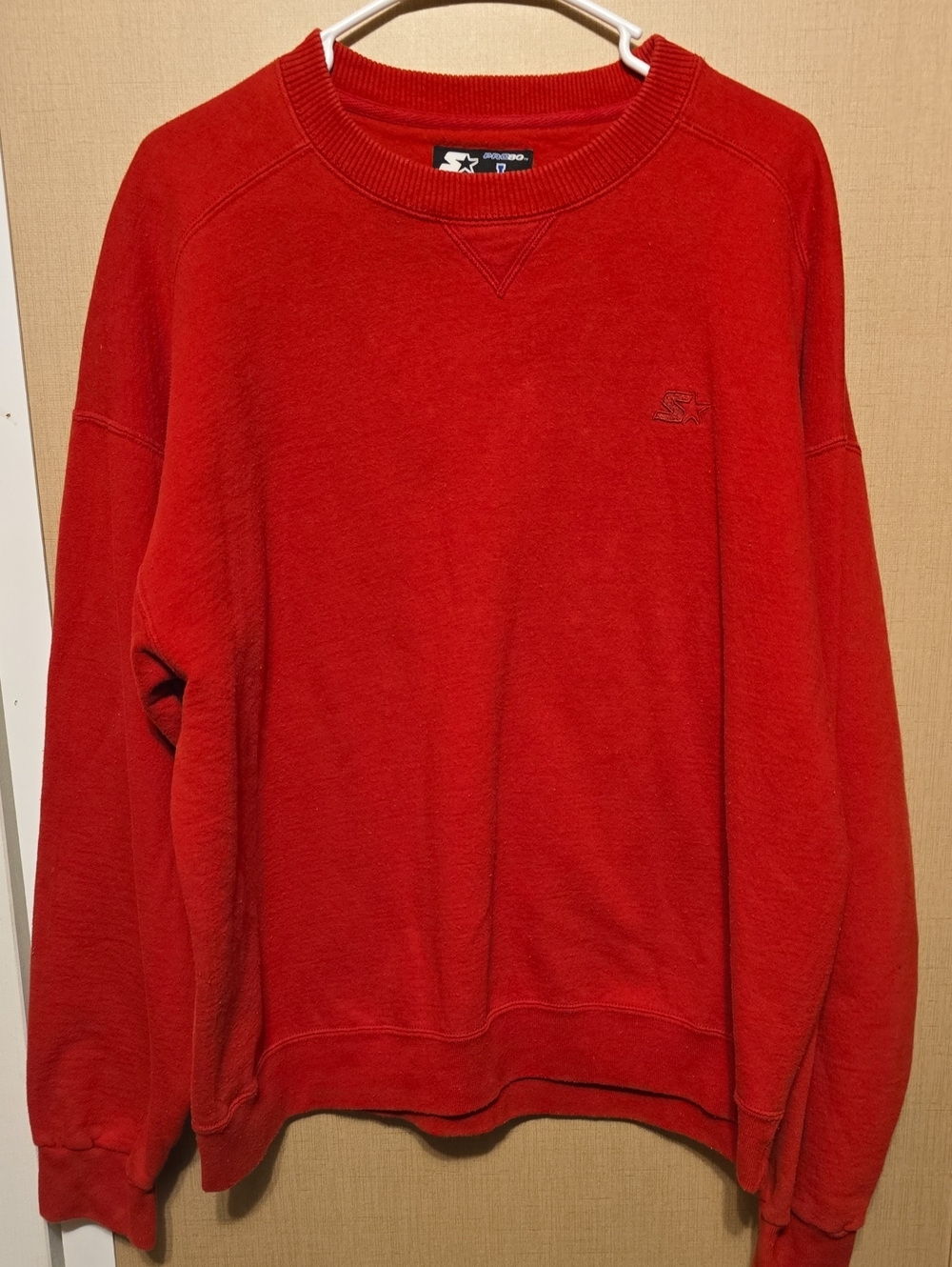 Vintage STARTER Red Heavyweight Crewneck Sweatshirt 90s